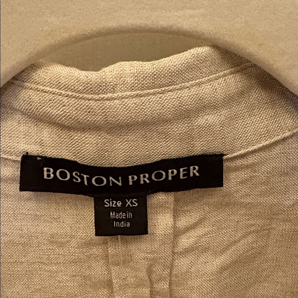 Boston Proper Linen blend  Sleeveless button down blouse XS NWT - Picture 2 of 9